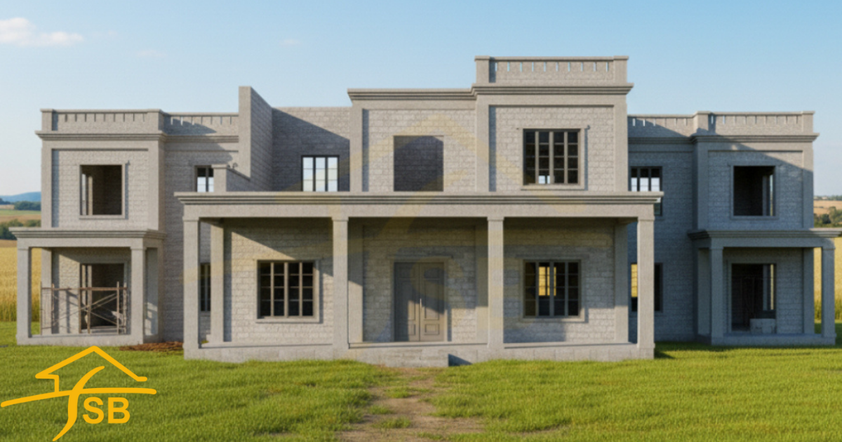 3D Front Elevation 1 Kanal House Plans